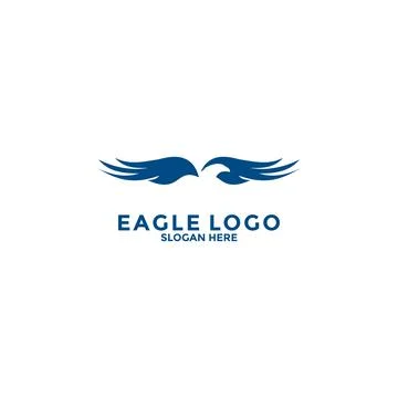 Eagle Bird Logo Vector Template. Eagle Logo Icon, Business Logo Concept Stock Illustration