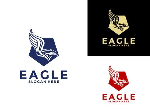 Eagle Bird Logo Vector Template. Business Logo Concept Stock Illustration