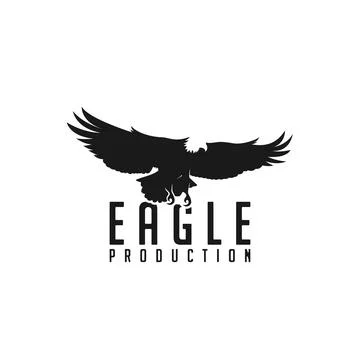Eagle bird negative space. Vector logo icon template Stock Illustration