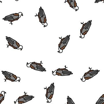 Eagle bird vector seamless pattern Stock Illustration