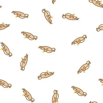 Eagle bird vector seamless pattern Illustrazione stock