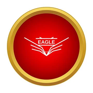 Eagle bird wings text icon logo design Stock Illustration