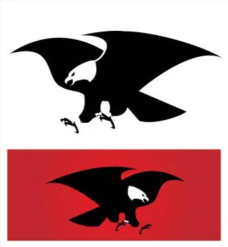 Eagle. Black Eagle. Stock Illustration