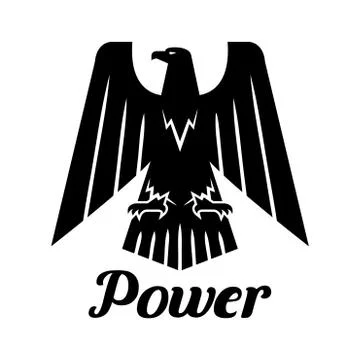 Eagle black heraldic gothic vector icon Stock Illustration