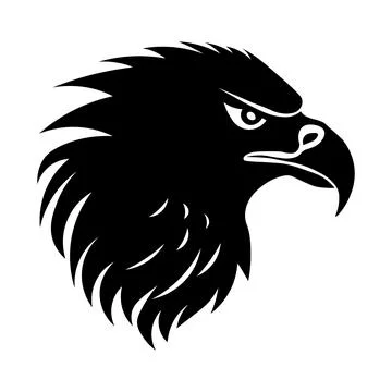 Eagle black vector icon on white background Stock Illustration