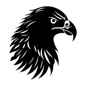 Eagle black vector icon on white background Stock Illustration