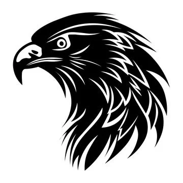 Eagle black vector icon on white background Stock Illustration