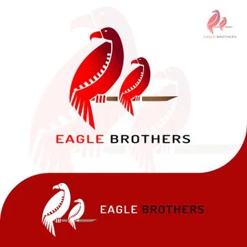 EAGLE BROTHERS LOGO Stock Illustration