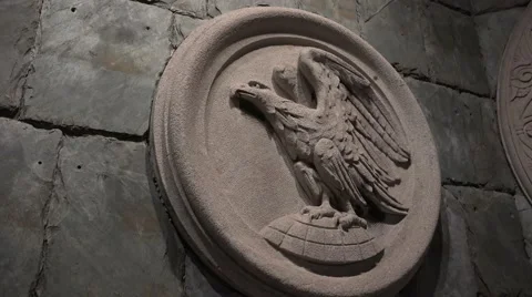 Eagle building medallion Stock Footage 41261512