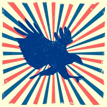 Eagle burst background Stock Illustration
