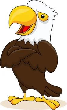 Eagle cartoon posing Stock Illustration
