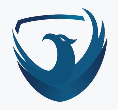 Eagle character logo vector Illustrazione stock