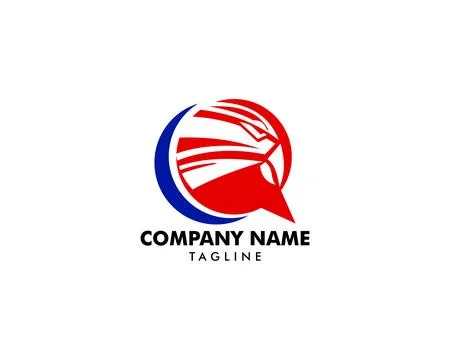 Eagle chat logo template Stock Illustration