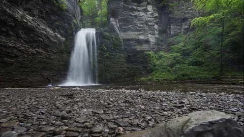 Eagle Cliff Falls - Havana Glen TImelapse Stock Footage 76091672