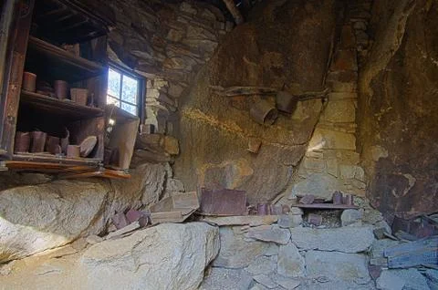 Eagle cliff miner cabin Stock Photos