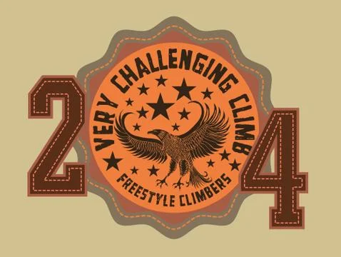 Eagle climbers team vector art Illustrazione stock