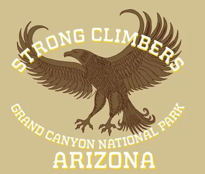 Eagle climbers team vector art Stock Illustration