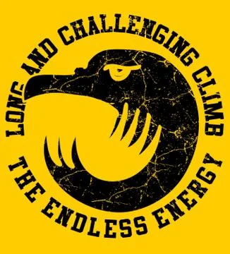 Eagle climbers team vector art Illustrazione stock