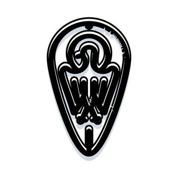 Eagle crest symbol on heraldic shield design Stock Illustration
