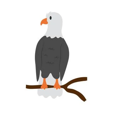 Eagle cute illustration Stock Illustration