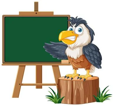 Eagle Educator at the Chalkboard Stock Illustration
