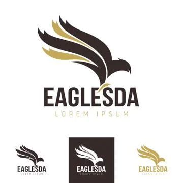Eagle emblem, falcon logo, vector illustration Stock-Illustration