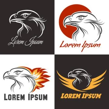 Eagle Emblem Set Illustrazione stock