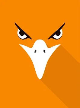 Eagle face flat icon design. Animal icons series, vector illustration Stock Illustration