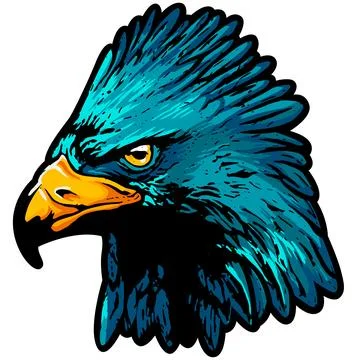 Eagle Face Illustration. Sky. Fly. Vector Stock Illustration