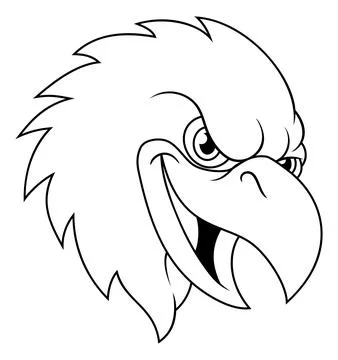 Eagle Falcon Hawk Raven Crow Sports Team Mascot 스톡 일러스트