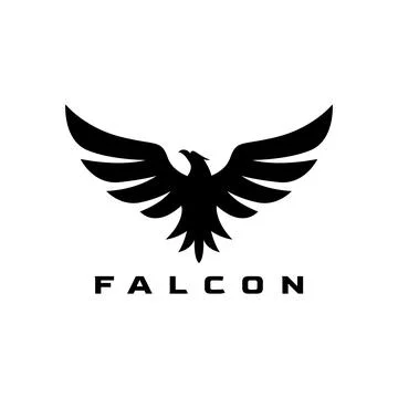 Eagle Falcon Logo Design Template: Vector Illustration. Stock Illustration