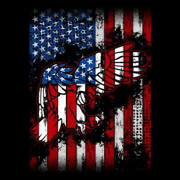 The Eagle Flag - American Flag Stock Illustration