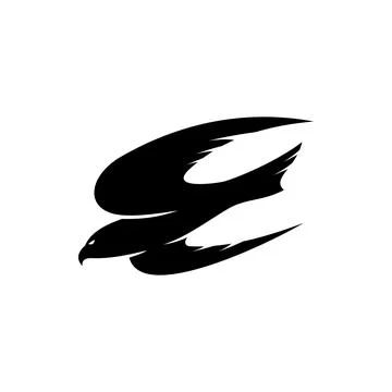 Eagle in flight isolated falconry symbol Stock Illustration