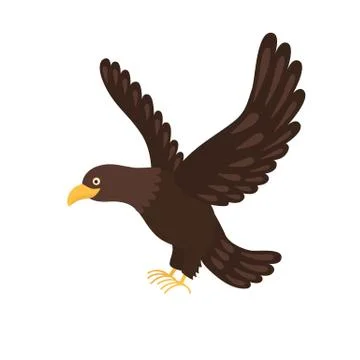 Eagle flying isolated on white background Stock Illustration