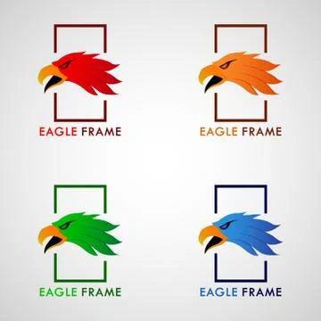 EAGLE FRAME LOGO 6 Stock Illustration