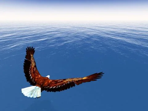 Eagle freedom - 3D render Stock Illustration