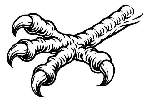 Eagle Hawk Claw Bird Talons Dragon Hand Design Stock Illustration