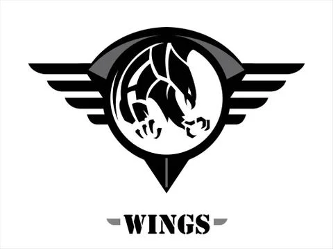 Eagle, hawk, wing, attacking black hawk with the big sharp claw Stock Illustration