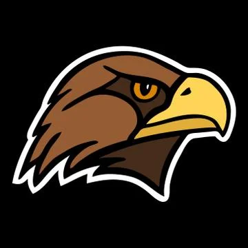 Eagle. The head of a bird of prey Stock Illustration