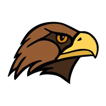 Eagle. The head of a bird of prey. Stock Illustration