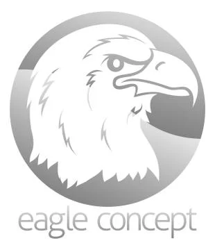 Eagle head circle design イラスト素材