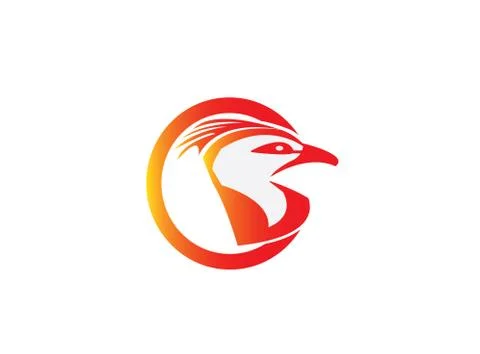 Eagle head in a circle for logo design illustration Stock Illustration