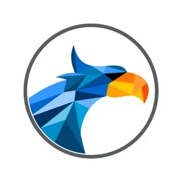Eagle head, colorful logo design Stock Illustration