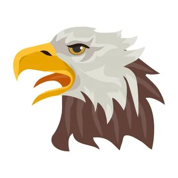 Eagle head, eagle head icon isolated on white background. Eagle Stock Illustration