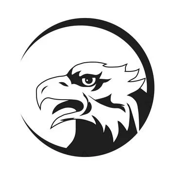 Eagle head, eagle icon for print, eagle head symbol. Vector, cartoon illustra Stock Illustration
