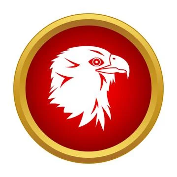 Eagle head icon representing strength and freedom Stock Illustration