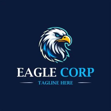 Eagle head logo design concept template Stock Illustration
