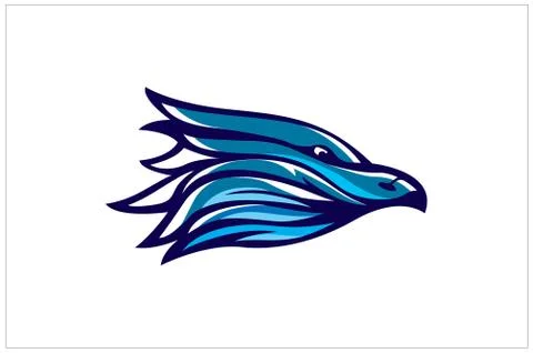 Eagle head logo design Illustrazione stock
