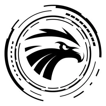Eagle head logo design template icon. Illustrazione stock