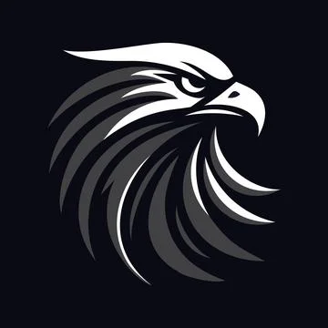 Eagle head logo flat vector illustration Stock Illustration